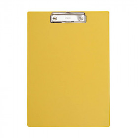 Porte-bloc plastifié - format A4 - jaune - MAUM | Artmania