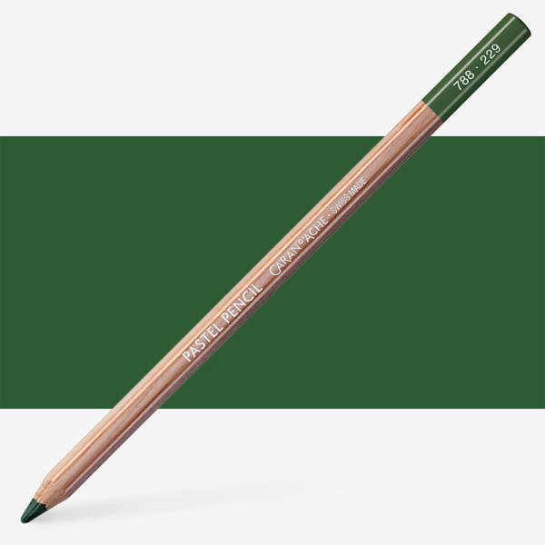 photo-Crayon pastel - Vert foncé - 229 - Caran d'Ache - Pastel pencil