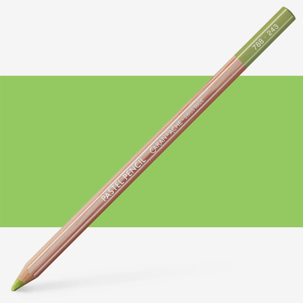 photo-Crayon pastel - Vert olive clair - 243 - Caran d'Ache - Pastel pencil