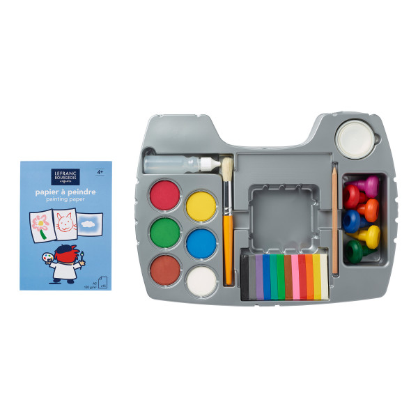 Mallette créative - Crayons - Gouache - Pinceau - Bloc papier - Lefranc Bourgeois
