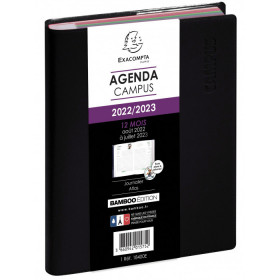 photo-Agenda scolaire 2022/2023 - Noir - Campus - 12 x 17 cm - Exacompta