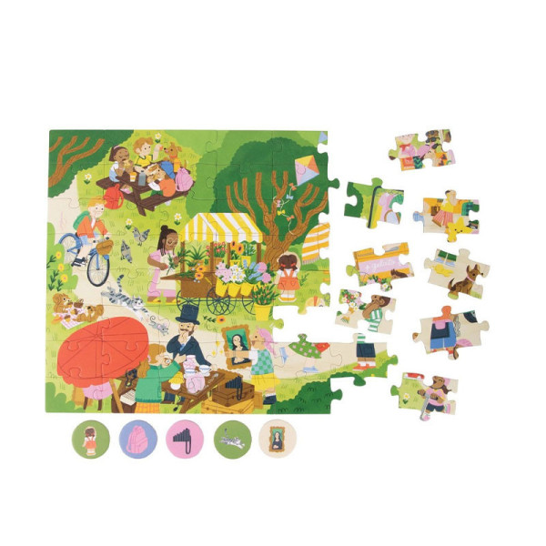 Puzzle - A vous de trouver ! - Thème du marché - 200 pièces - Dès 6 ans - 150cm longueur