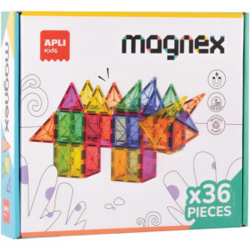 photo-Jeu de construction - Magnétique 3D - 36 pièces - Magnex - Apli - Dès 6 ans