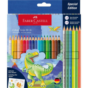 photo-Crayons de couleur - Coloriage - Enfant - 18 couleurs + 6 métalliques - Ergonomique - Faber-Castell