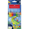 photo-Crayons de couleur - Coloriage - Enfant - 8 couleurs + 2 métalliques - Ergonomique - Faber-Castell