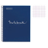 Cahier - A4 (21x29,7cm) - Petits carreaux - 80 pages - couverture rigide bleu marine - spirale - Notebook Miquelrius