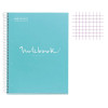 Cahier - A4 (21x29,7cm) - Petits carreaux - 80 pages - couverture rigide bleu ciel - spirale - Notebook Miquelrius | Artmania