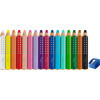 Crayons de couleur - Ergonomique - Mine XXL Jumbo - 16 couleurs + taille-crayon - Faber-Castell