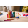 Crayons de couleur - Ergonomique - Mine XXL Jumbo - 16 couleurs + taille-crayon - Faber-Castell