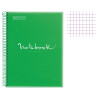 Cahier - A4 (21x29,7cm) - Petits carreaux - 120 pages - couverture en polypro vert - à spirale - Notebook Miquelrius