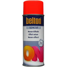 photo-Bombe de peinture - Effet néon - Rouge fluo - Tous supports - Belton Special - 400ml