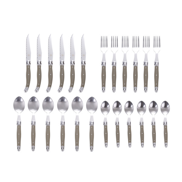 Ménagère - Laguiole - 24 pièces - Couteaux - Cuillères - Fourchettes - Petites cuillères