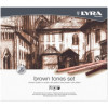 photo-Coffret crayons, pastels + accessoires - Tons marron - Portrait, paysage - Lyra