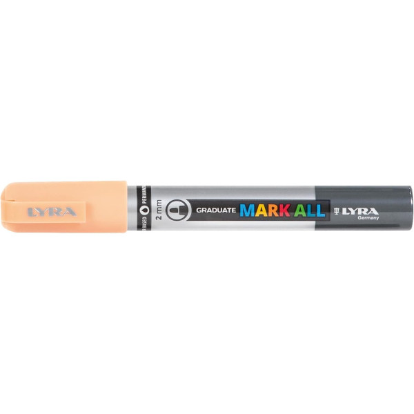 Marqueurs - Indélébile - Permanent - 6 couleurs pastel - Pointe ronde 2mm - Lyra