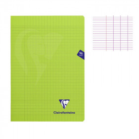 Cahier - A4 (21x29,7cm) - Grands carreaux - 96 pages - couverture en polypro - sans spirale - Clairefontaine - Mimesys