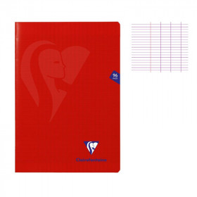 Cahier - A4 (21x29,7cm) - Grands carreaux - 96 pages - couverture en polypro - sans spirale - Clairefontaine - Mimesys