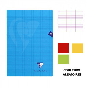 Lot de 4 cahiers - A4 (21x29,7cm) - Grands carreaux - 96 pages - couverture en polypro - sans spirale - Clairefontaine - Mimesys