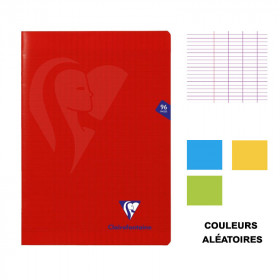 Lot de 4 cahiers - A4 (21x29,7cm) - Grands carreaux - 96 pages - couverture en polypro - sans spirale - Clairefontaine - Mimesys