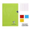 Lot de 4 cahiers - A4 (21x29,7cm) - Grands carreaux - 96 pages - couverture en polypro - sans spirale - Clairefontaine - Mimesys