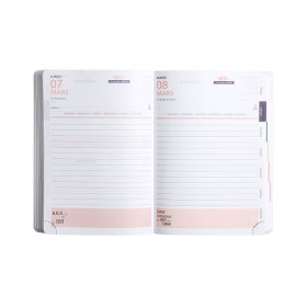 Agenda scolaire 2022/2023 - Bleu pailleté - 12 x 17 cm - Exacompta