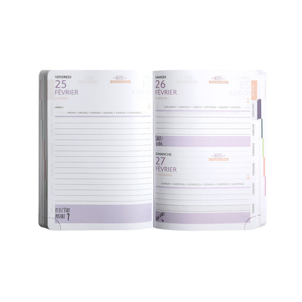 Agenda scolaire 2022/2023 - Bleu pailleté - 12 x 17 cm - Exacompta