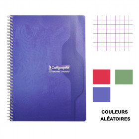 Cahier - A4 (21x29,7cm) - Petits carreaux - 100 pages - couverture en carton - à spirale - Clairefontaine - Calligraphe