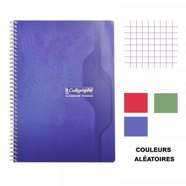 Cahier - A4 (21x29,7cm) - Petits carreaux - 100 pages - couverture en carton - à spirale - Clairefontaine - Calligraphe