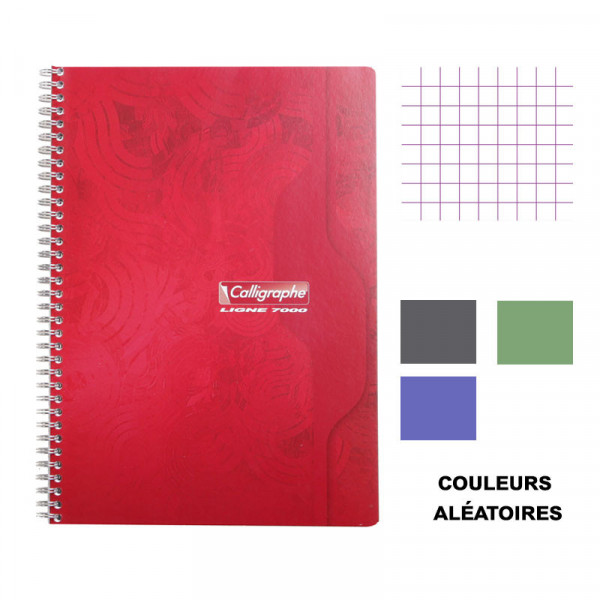 Cahier - A4 (21x29,7cm) - Petits carreaux - 100 pages - couverture en carton - à spirale - Clairefontaine - Calligraphe