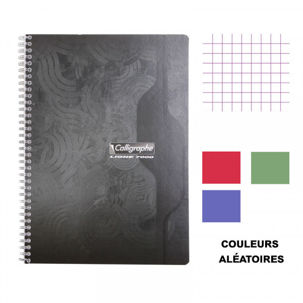 Cahier - A4 (21x29,7cm) - Petits carreaux - 100 pages - couverture en carton - à spirale - Clairefontaine - Calligraphe