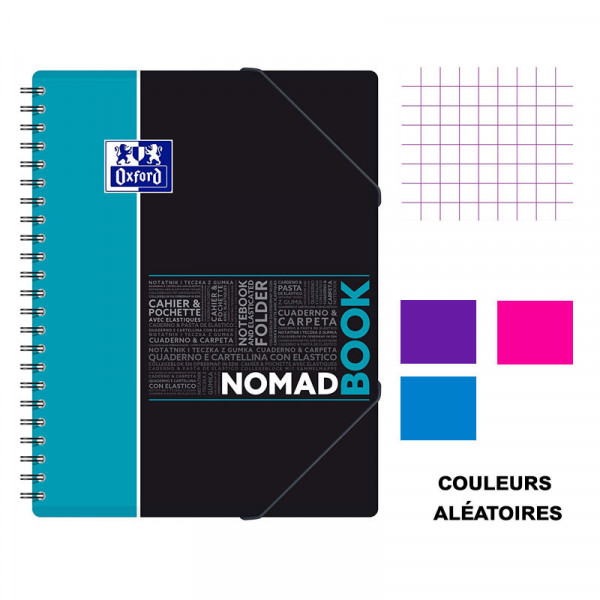 Cahier - A4 (21x29,7cm) - Petits carreaux - 160 pages - couverture en polypro - à spirale - Oxford - NomadBook  | Artmania
