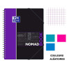 Cahier - A4 (21x29,7cm) - Petits carreaux - 160 pages - couverture en polypro - à spirale - Oxford - NomadBook