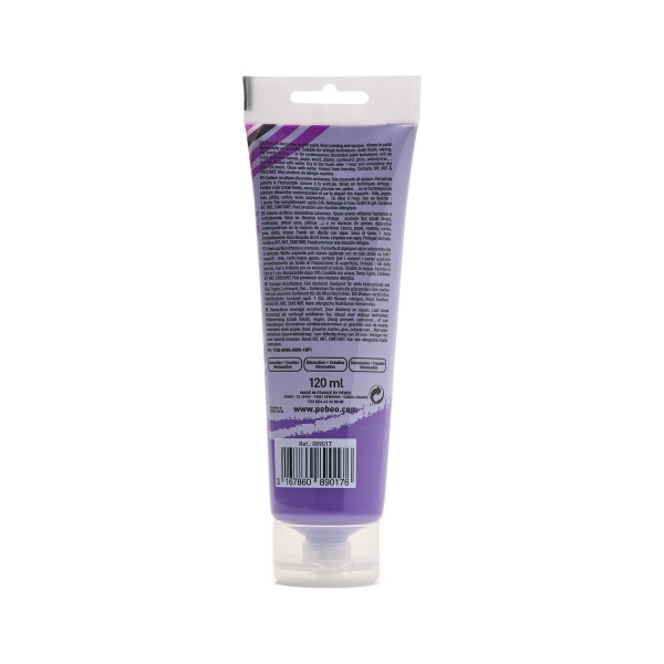 Peinture acrylique - Améthyste - Mat - 17 - Multi-supports - DécoCrème - Pébéo - 120ml