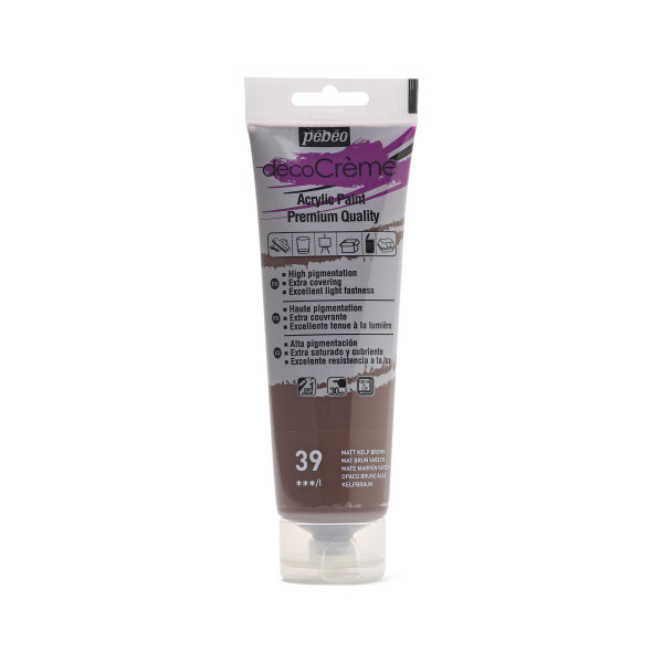 photo-Peinture acrylique - Brun varech - Mat - 39 - Multi-supports - DécoCrème - Pébéo - 120ml