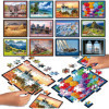 Jeu de société - Puzzle battle - Thème paysage - Dès 7 ans - 12 puzzles de 42 pièces - Educa
