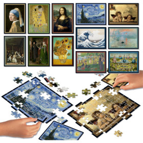 Jeu de société - Puzzle battle - Thème l'art - Dès 7 ans - 12 puzzles de 42 pièces - Educa