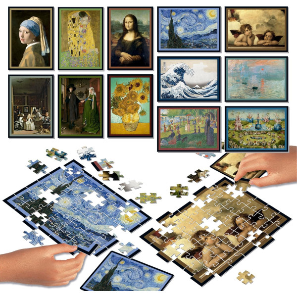 Jeu de société - Puzzle battle - Thème l'art - Dès 7 ans - 12 puzzles de 42 pièces - Educa