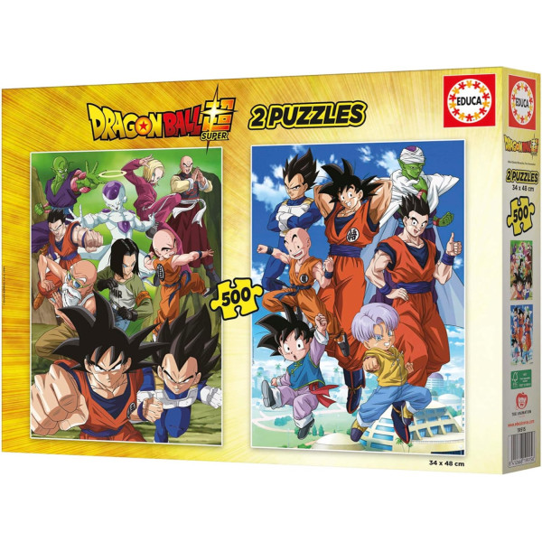 Puzzle - Dragon Ball Z - Manga - 2 x 500 pièces - 34x48cm - Dès 11 ans - Educa
