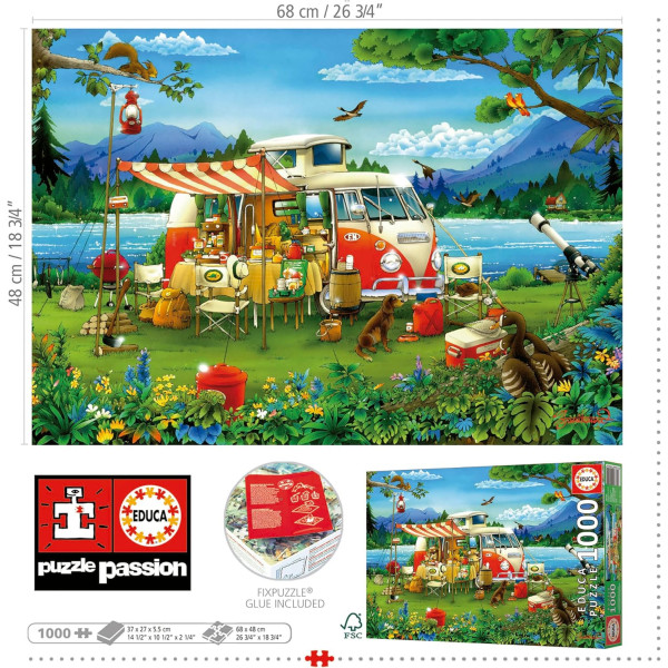Puzzle - Vacances à la campagne - 1000 pièces - 68x48cm - Dès 14 ans - Educa