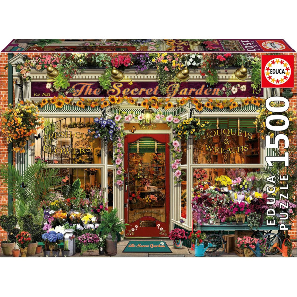 photo-Puzzle - Boutique de fleurs - Le jardin secret - Vintage - 1500 pièces - Dès 14 ans - Educa