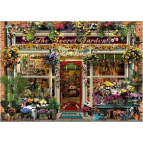 Puzzle - Boutique de fleurs - Le jardin secret - Vintage - 1500 pièces - Dès 14 ans - Educa