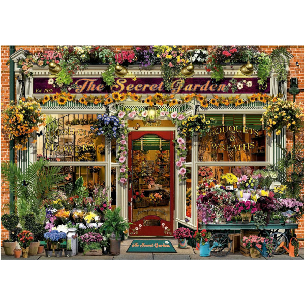 Puzzle - Boutique de fleurs - Le jardin secret - Vintage - 1500 pièces - Dès 14 ans - Educa