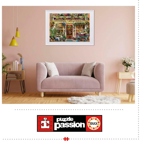 Puzzle - Boutique de fleurs - Le jardin secret - Vintage - 1500 pièces - Dès 14 ans - Educa