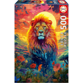 photo-Puzzle - Le lion majestueux - 500 pièces - Dès 11 ans - 34x48cm - Educa