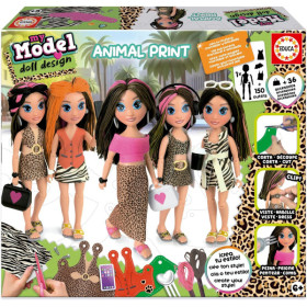 photo-Jeu créatif - Créer et habille ta poupée - My model - Motif léopard - Stylisme - Dès 6 ans - Educa