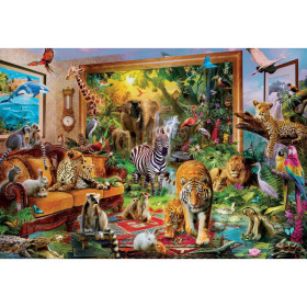 Puzzle - Les animaux dans la chambre - 6000 pièces - 156x107cm - Adulte - Educa
