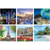 Puzzles 3D - Coffret de 6 puzzles de 36 pièces - Thème voyage - Dès 14 ans - Educa