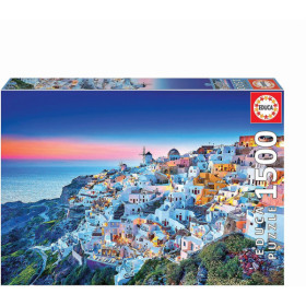 photo-Puzzle - Santorin - Paysage - Grèce - 1500 pièces - 85x60cm - Dès 14 ans - Educa