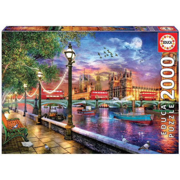 photo-Puzzle - Londres au coucher du soleil - 2000 pièces - 96x68cm - Dès 14 ans - Educa