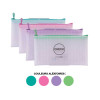 photo-Pochette protège document en nylon chéquier assortiment couleur pastel Apli Zipper Bags