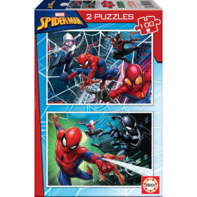 photo-Puzzle - Spider-Man - Marvel - 2 x 100 pièces - 2 modèles - Dès 4 ans - Educa